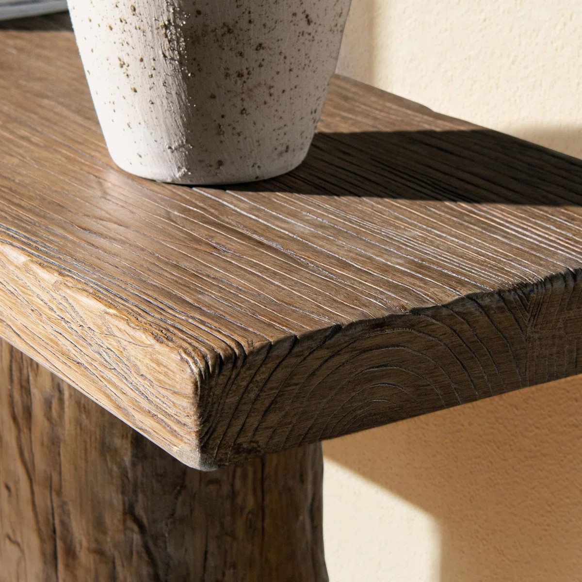 Jacquees 60” Reclaimed Elm Double Pillar Console Table | Wayfair North America