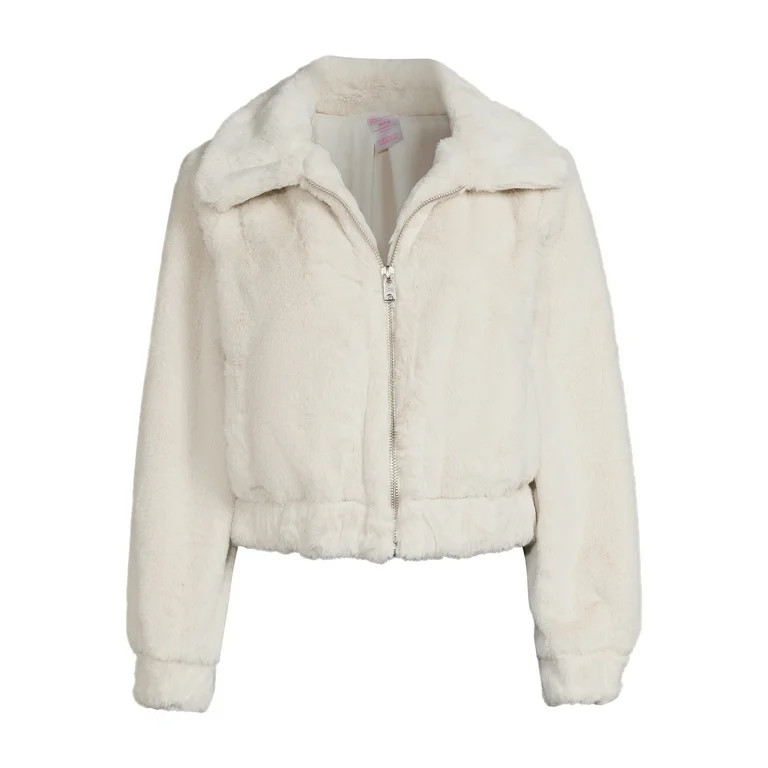 No Boundaries Juniors' Faux Fur Bomber Jacket, Sizes XS-XXXL | Walmart (US)