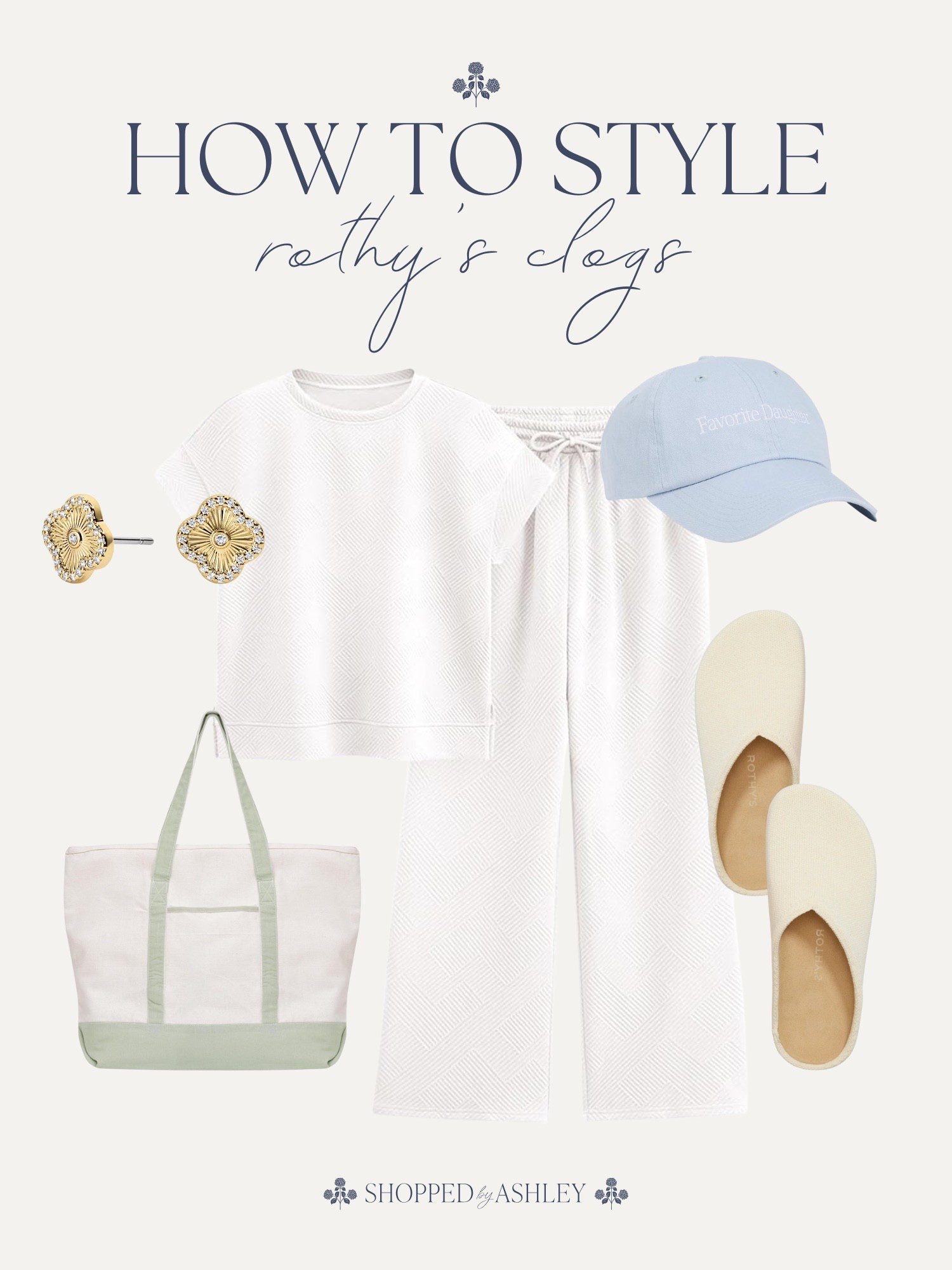 This is one of my favorite ways to style Rothy’s clogs for an easy, everyday look that still feels polished. A soft neutral matching set paired with simple accessories keeps the outfit comfortable, classic, and effortless.

This combo works perfectly for errands, travel days, or casual weekends when you want something pulled together without overthinking it. Save this post for a go-to outfit formula for styling Rothy’s clogs. 🤍

how to style Rothy’s clogs, Rothy’s clogs outfit, neutral matching set outfit, casual preppy outfit, everyday outfit ideas women, travel outfit women, classic casual style, neutral accessories outfit, Rothy’s shoes outfit ideas

#LTKgrwm #LTKTravel