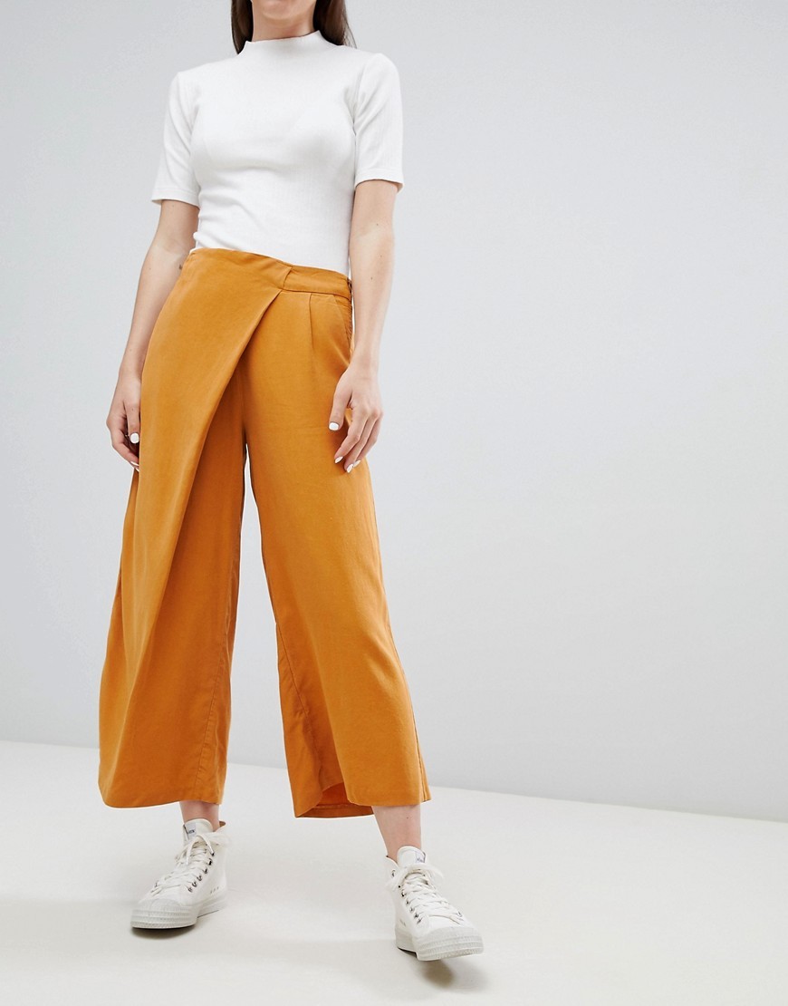 Kings Of Indigo tencel lyocell wrap culotte - Brown | ASOS US