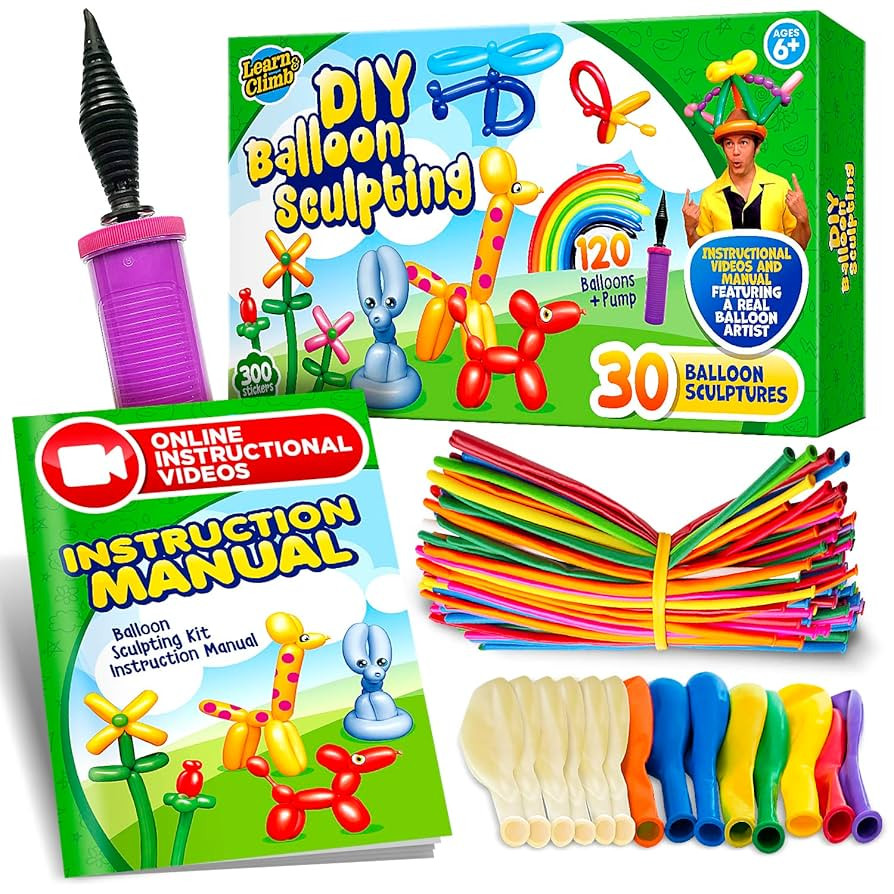 Learn & Climb DIY Balloon Animal Kit for Beginners. Fun Twisting & Modeling Activity for Party. M... | Amazon (US)