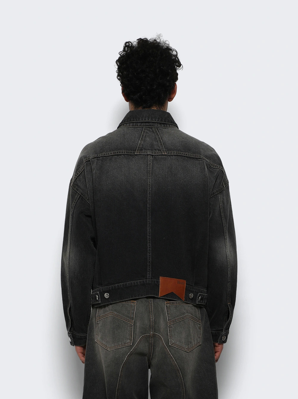 Tire Denim Trucker Jacket Agoura Black | The Webster