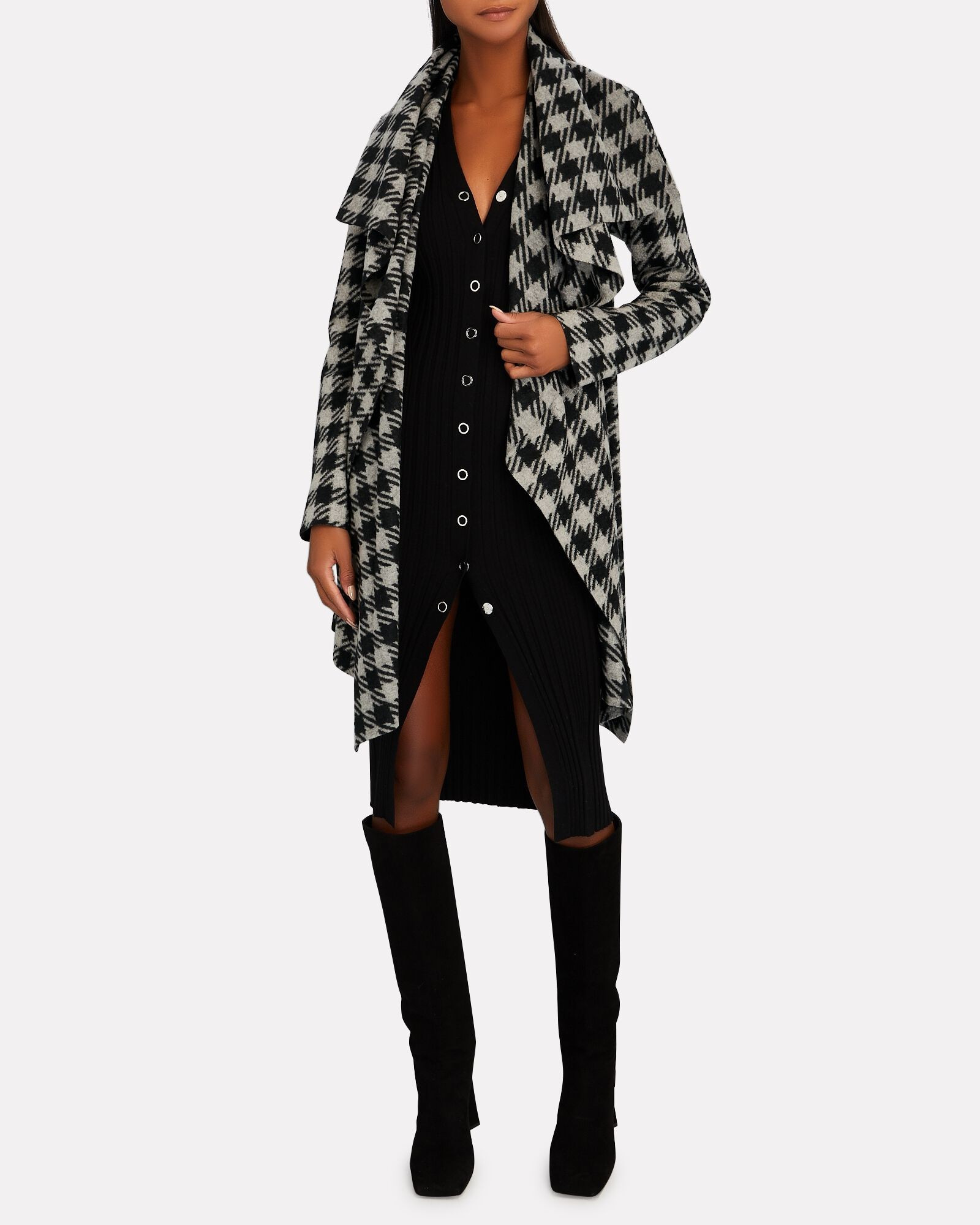 Checked Wool Blanket Coat | INTERMIX