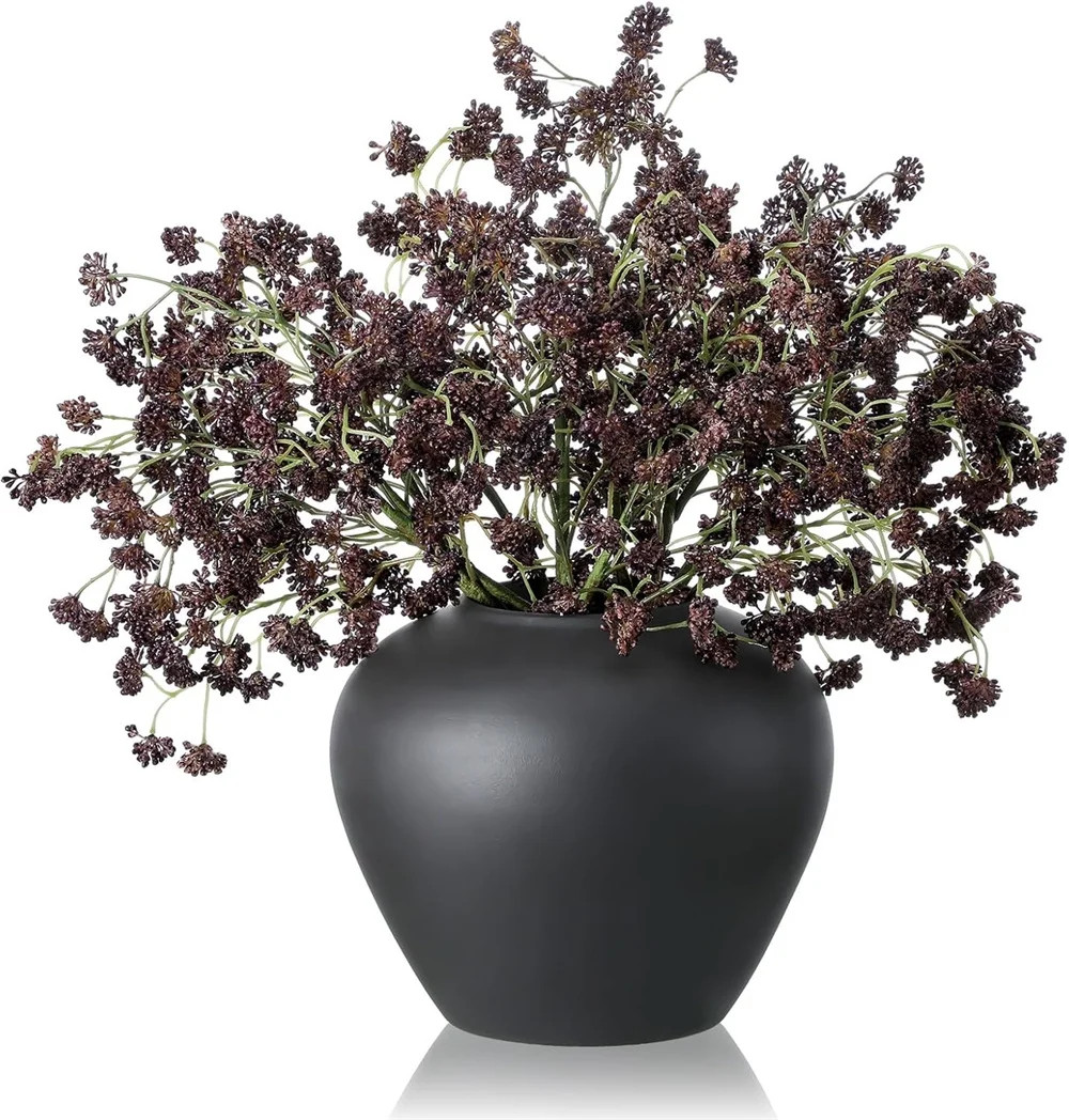 Triani 6Pcs Artificial Plum Sedum Berry Stem 15.74 Inch Fall Berry Picks Branches Faux Spray for ... | Walmart (US)