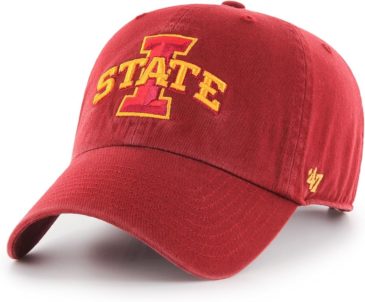 '47 NCAA Iowa State Cyclones Clean Up Adjustable Hat, One Size, Razor Red | Amazon (US)