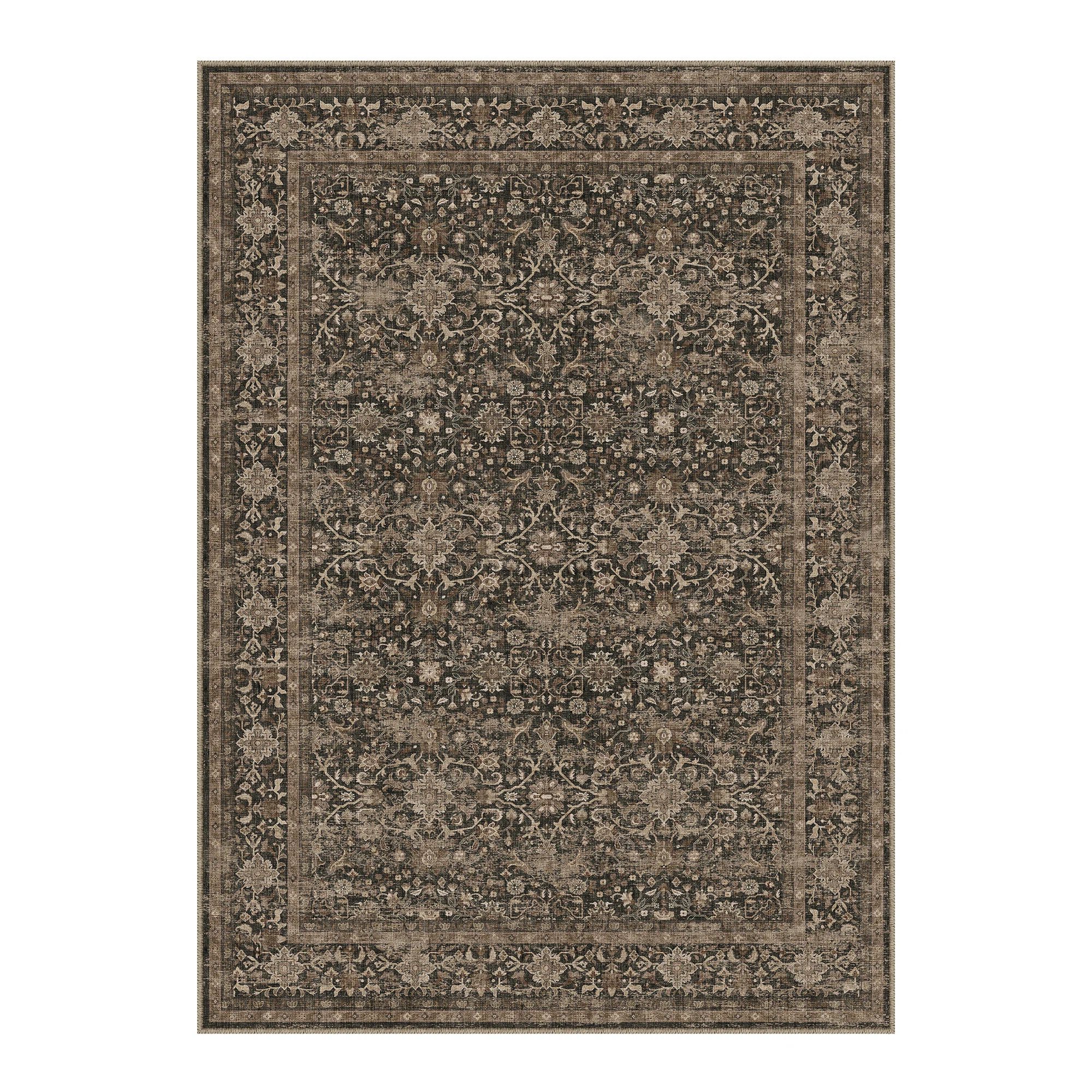 Isla Vintage Oriental Machine Washable Area Rugs With Non-Slip Backing | Wayfair North America