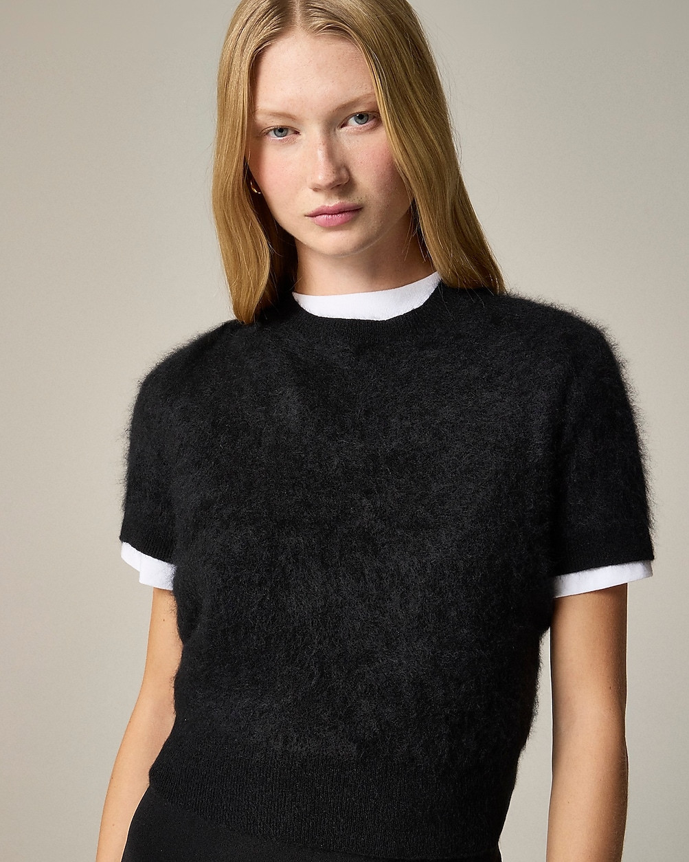 Brushed cashmere T-shirt | J. Crew US