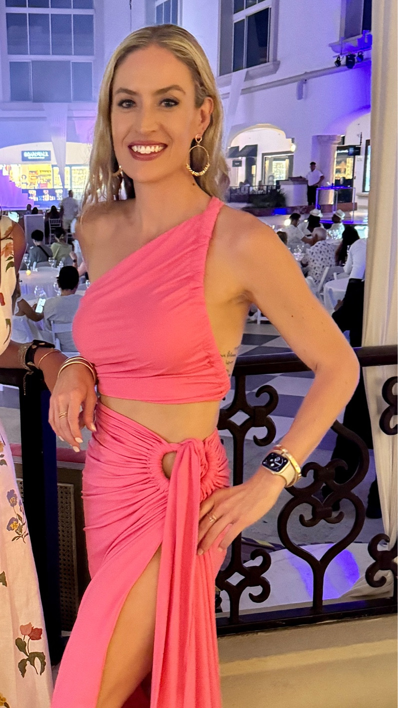 This is the cutest vacation outfit! It comes in a bright Kelly green as well. The sizes are limited right now but you can sign up to be notified for restocks. I did, and managed to order the green skirt and top before it sold out again. It’s SOFT and stretchy. I’m wearing XS. 

#everypiecefits

Resort wear 
Resort outfit 
Vacation outfit
Resort dress
Vacation dress 
Spring dress
Summer dress 

#LTKstyletip #LTKSeasonal #LTKtravel