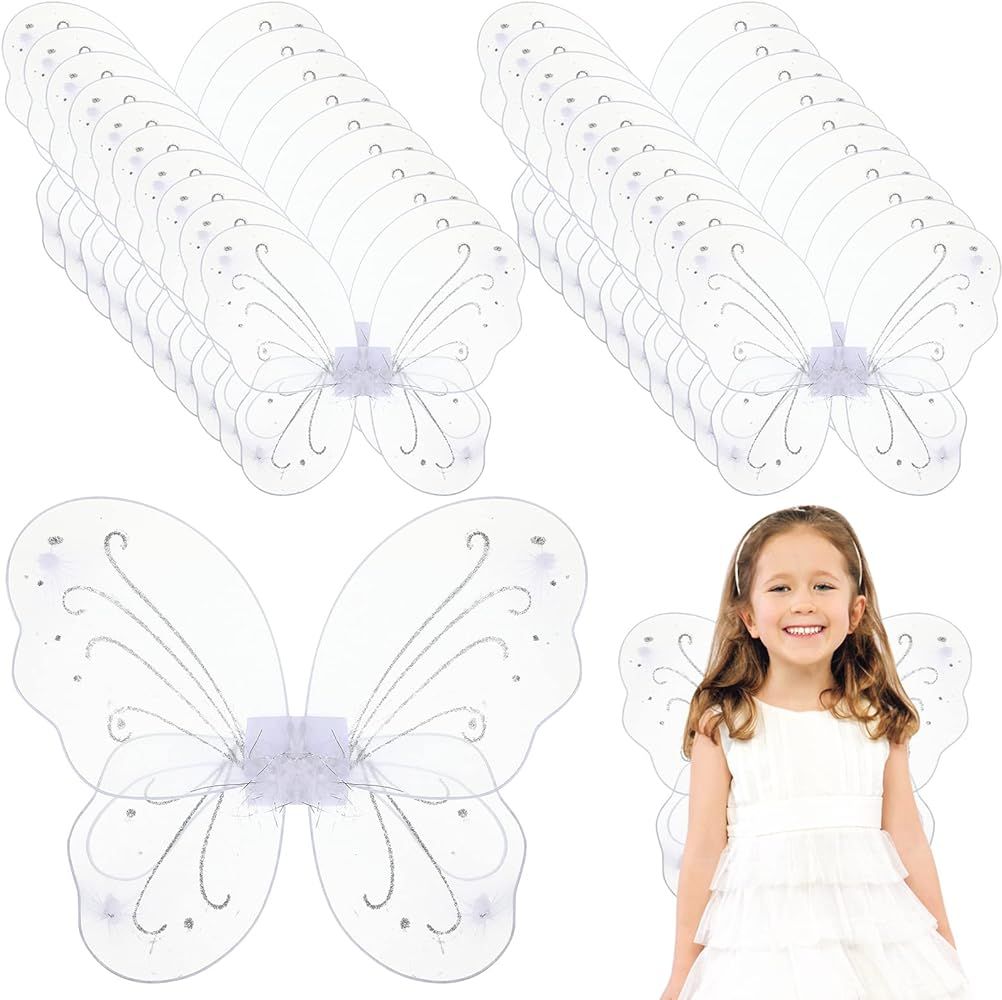 Chivao 20 Pieces Fairy Wings Butterfly Wings Dress up Birthday Wedding Decoration Halloween Party... | Amazon (US)