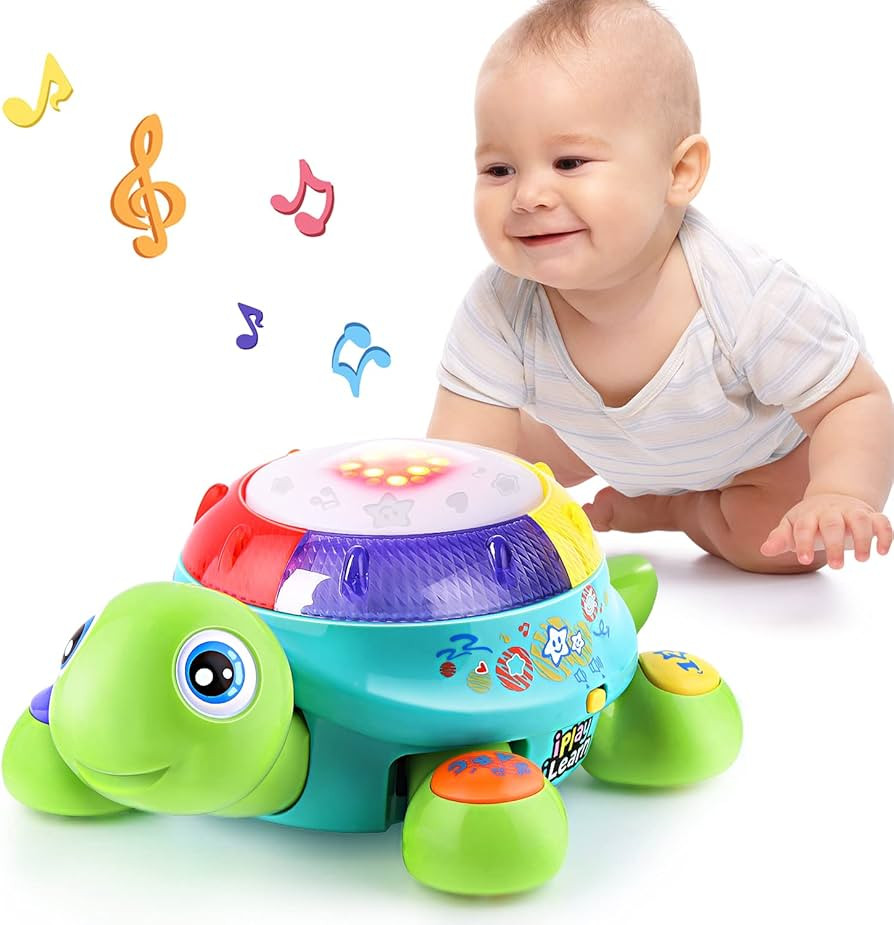 iPlay, iLearn Baby Musical Turtle Toy, Spanish English Bilingual Learning, Toddler Crawling Toys ... | Amazon (US)