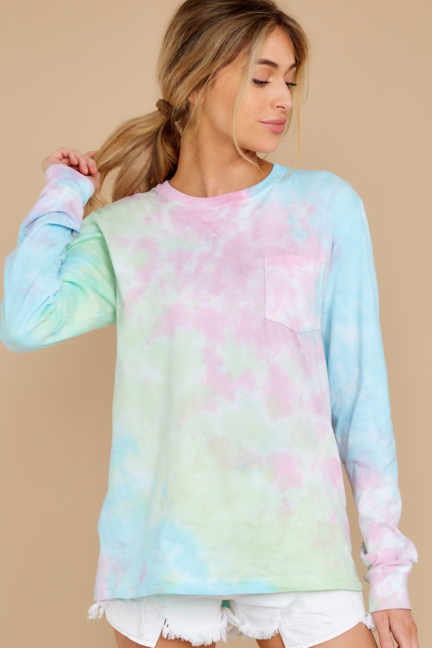 Summer In Sav Pink Multi Tie Dye Top | Red Dress 