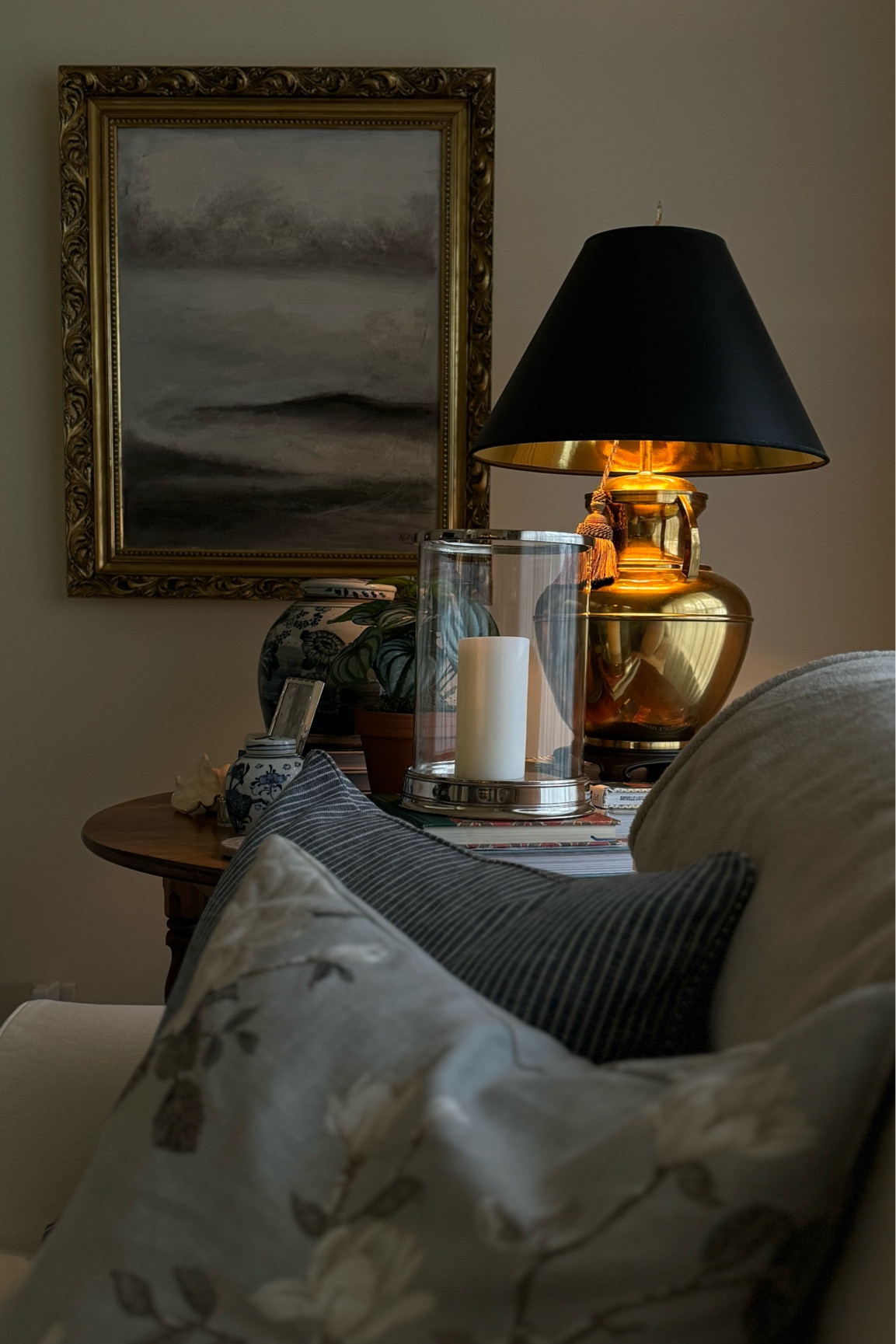 Vintage Lamp. Brass Lamp. Ginger Jar Lamp. Black Lampshade. Mid Century Modern. Vintage. Timeless. Collected Home. Traditional. 

#LTKHome