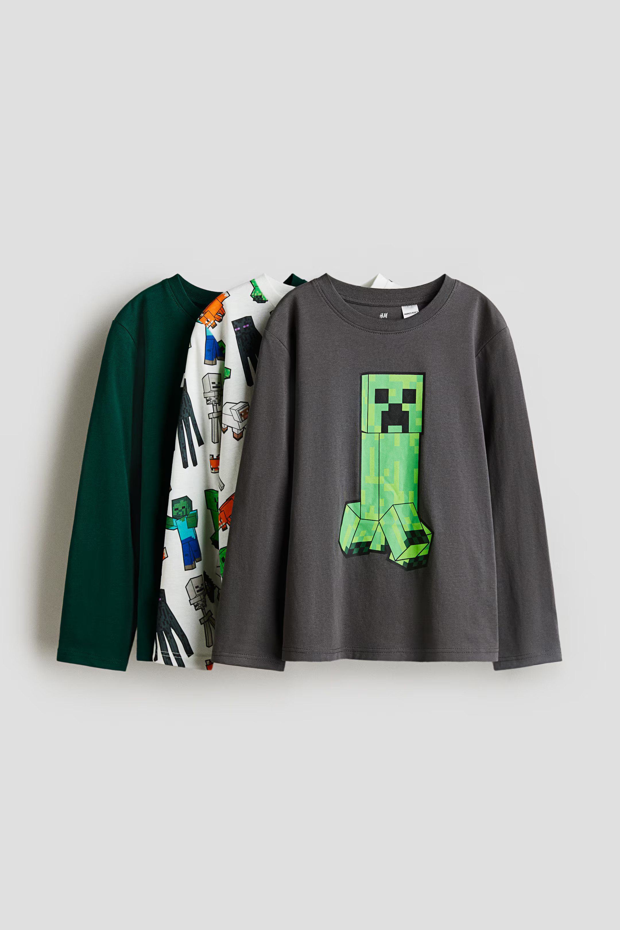3-pack Long-sleeved T-shirts | H&M (US + CA)
