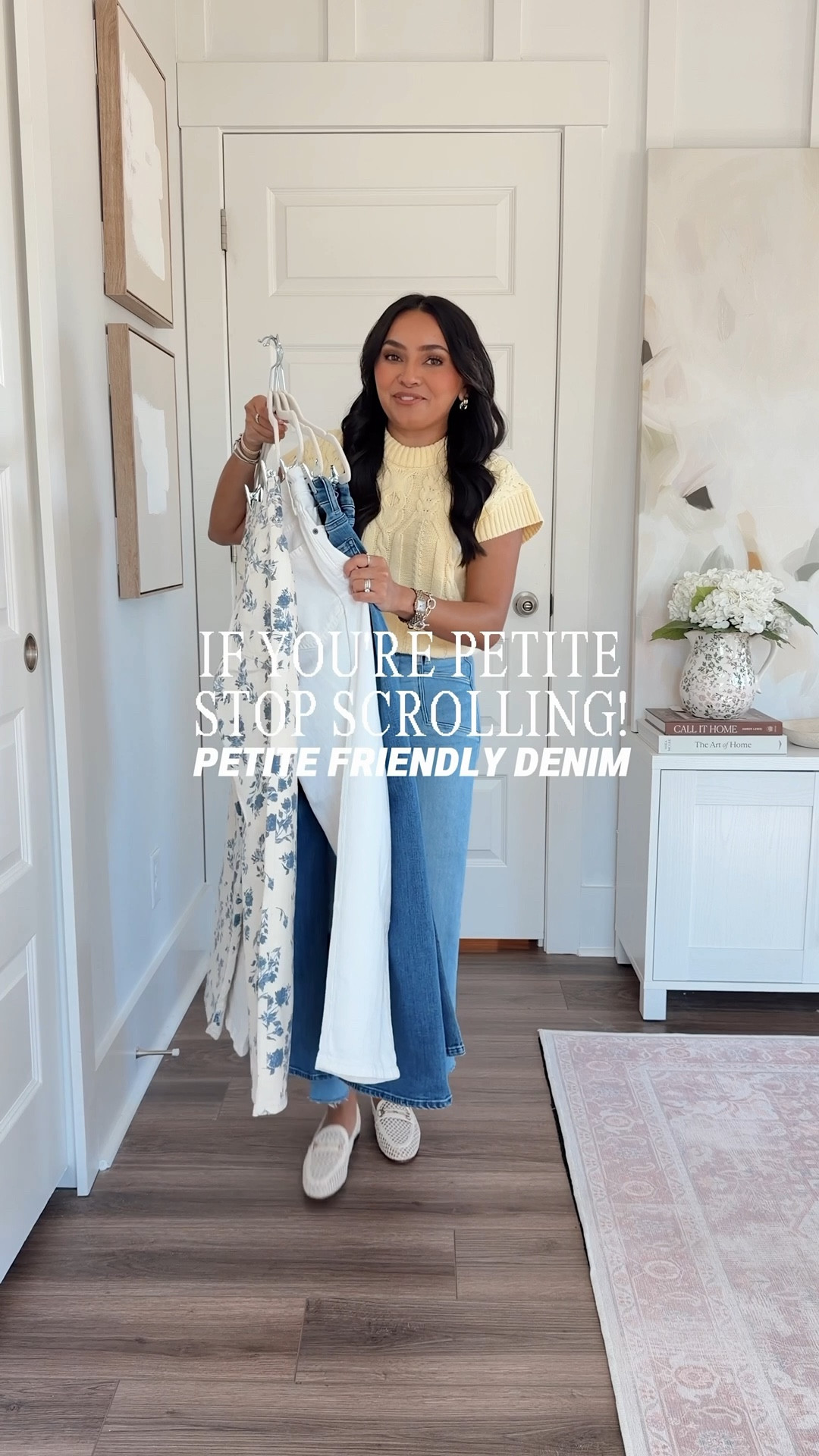  Petite Friendly Denim - Spring Edition
For reference: I’m 5’0, petite, 32b bra size, and 2/26 in bottoms, pear shaped. 
*Everything I share is unaltered! TTS means true to size. Between size 5-6.5 in shoes

Yellow sweater size xs TTS
Crop wide leg jeans 25” inseam size 26 petite TTS in Vail wash
Loafers size 5 TTS

Blue gingham top size xs TTS
White jeans size 2 petite TTS
Tan sandals size 5 TTS

White eyelet top size xs TTS
Wide leg jeans size 26, 28” inseam TTS in Seaside Blue wash
Sandals size 5 TTS

Purple violet sweater size xs petite TTS
Floral jeans size 26 petite, 25.5” inseam TTS
Tan sandals size 5 TTS

White button down top size xs petite TTS
Slim straight jeans size 26, 26” inseam TTS in Seaside Blue wash
Loafers size 5 TTS




 

#LTKSaleAlert #LTKootd #LTKPetite