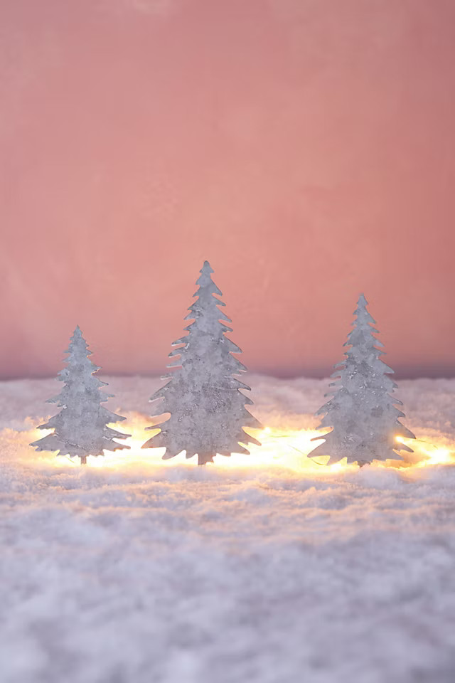 Concordville Zinc Evergreen Trees, Set of 3 | Anthropologie (US)