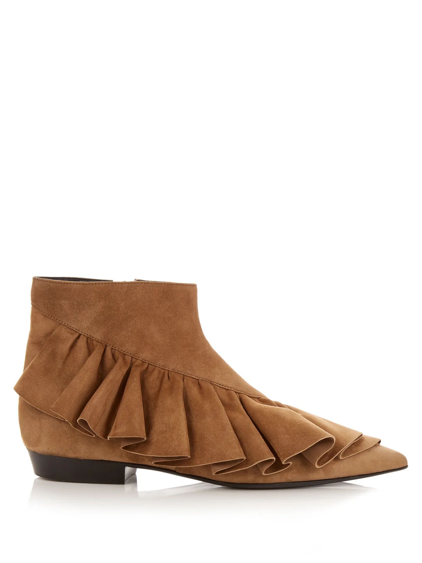 Ruffled suede ankle boots | Matches (US)