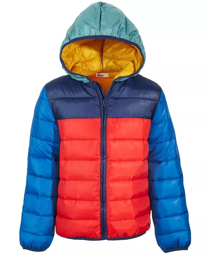 Big Boys Colorblocked Packable Puffer Coat, Created for Macy's | Macy's