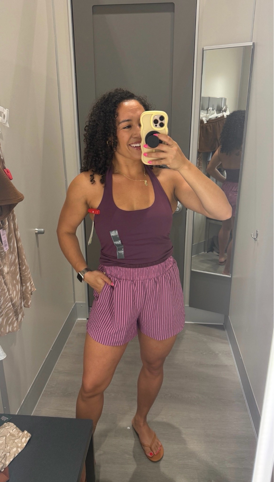 Found the cutest workout set for summer! The berry color is so flattering, and the striped shorts add the perfect pop. Easy to wear for workouts, errands, or lounging.

#LTKdayinmylife #LTKgrwm #LTKootd