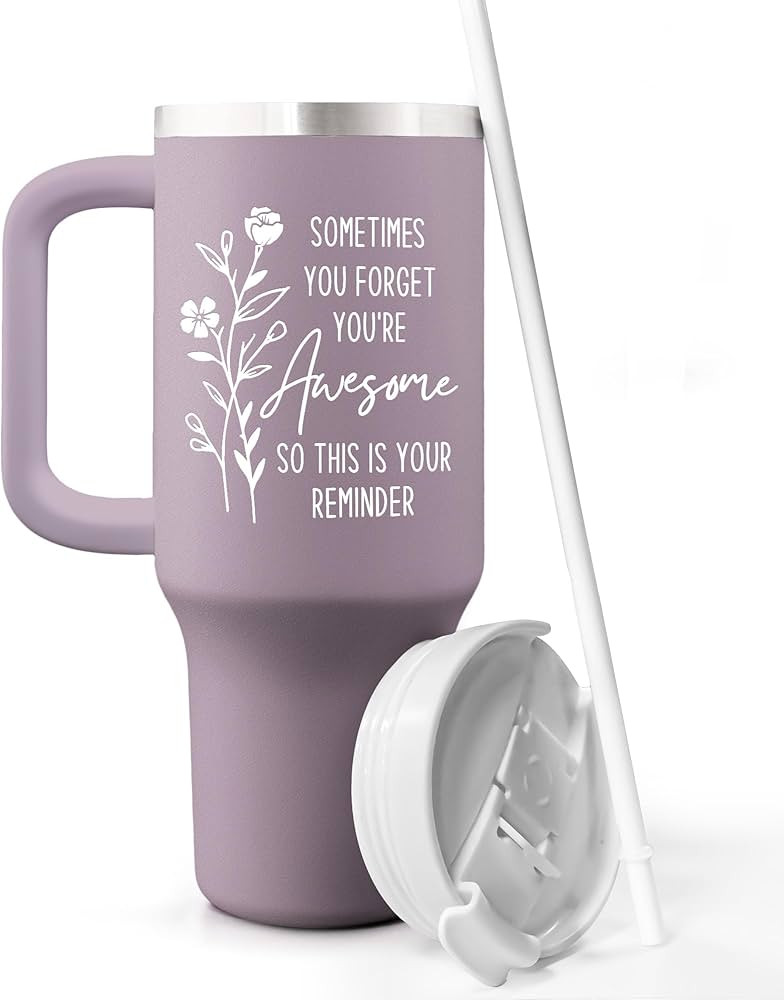 Pandzee Mothers Day Gifts For Mom From Daughter Son - Engraved 40 oz Purle Tumbler Cup - Christma... | Amazon (US)