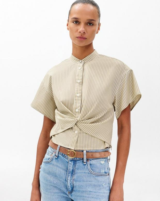 Gretchen Striped Poplin Shirt | rag & bone
