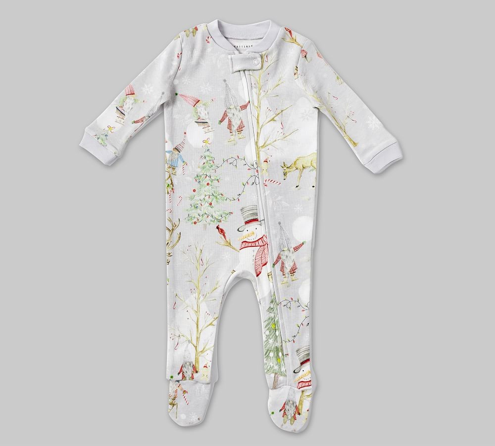 Snow Day Gnomes Organic Cotton Pajamas, 9-12 Months | Pottery Barn (US)