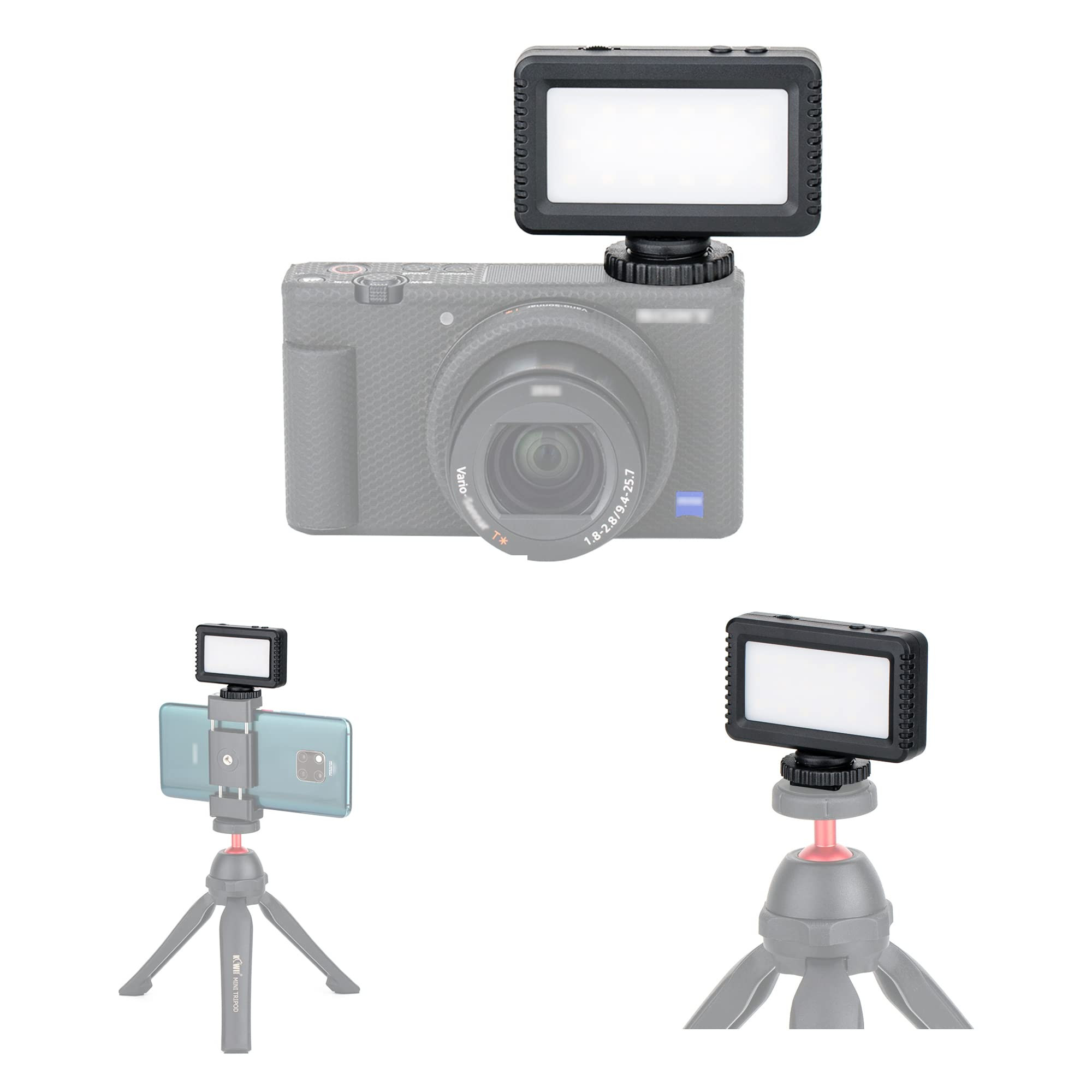 Kiwifotos Mini LED Video Light for Sony ZV-E10 II ZVE10 ZV-1F ZV1F ZV-1 II ZV1 Canon PowerShot V1... | Amazon (US)