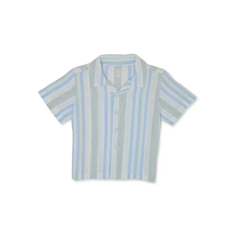 Wonder Nation Baby & Toddler Boys' Camp Shirt, Sizes 12M-5T | Walmart (US)