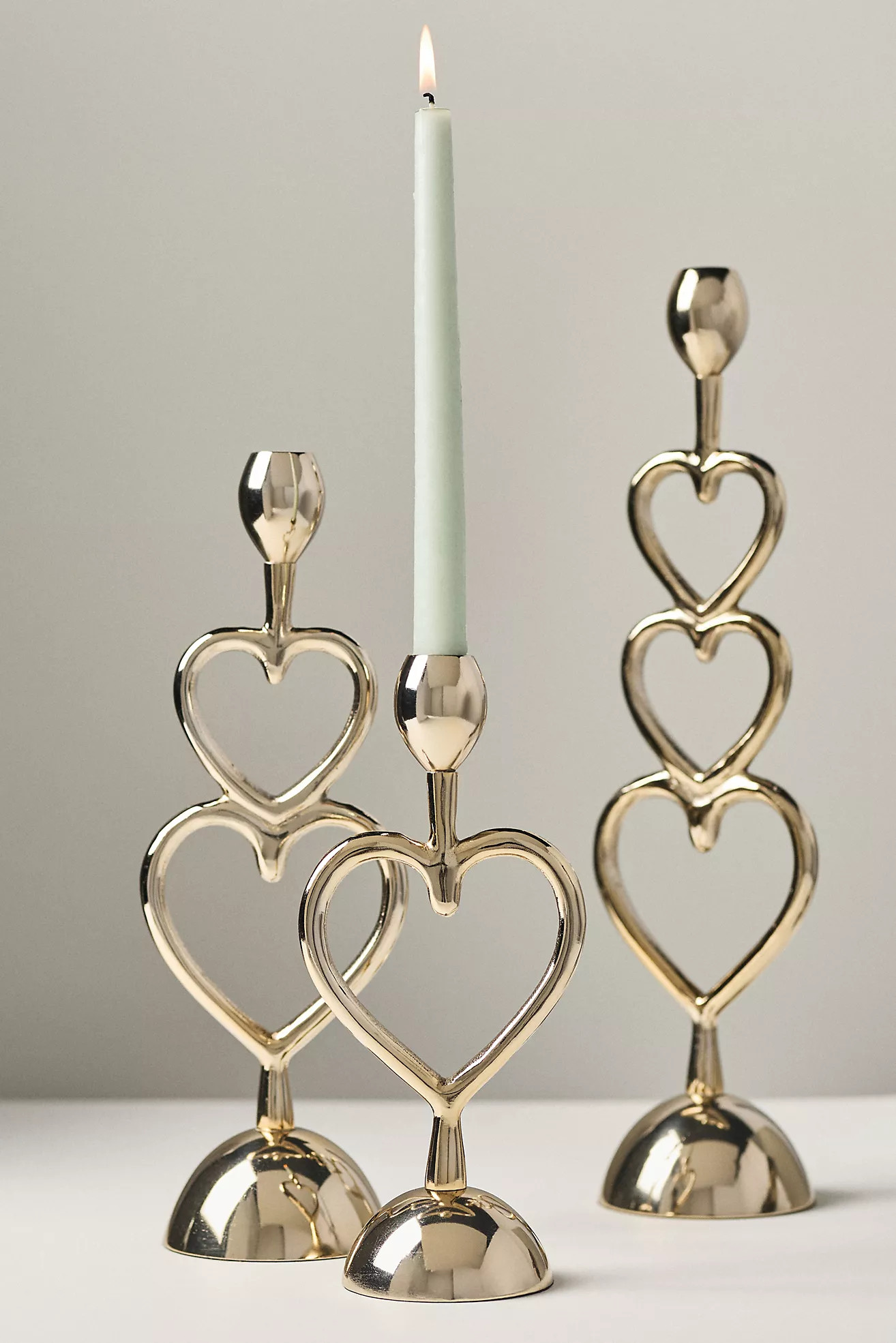 Handcrafted Gold Heart Candleholder | Anthropologie (US)