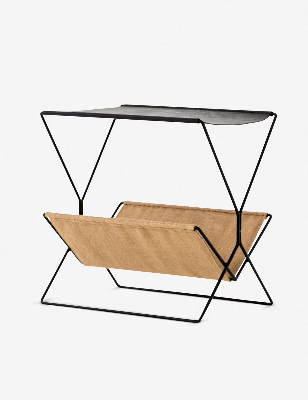 Nathan Magazine Rack, Black | Lulu and Georgia 