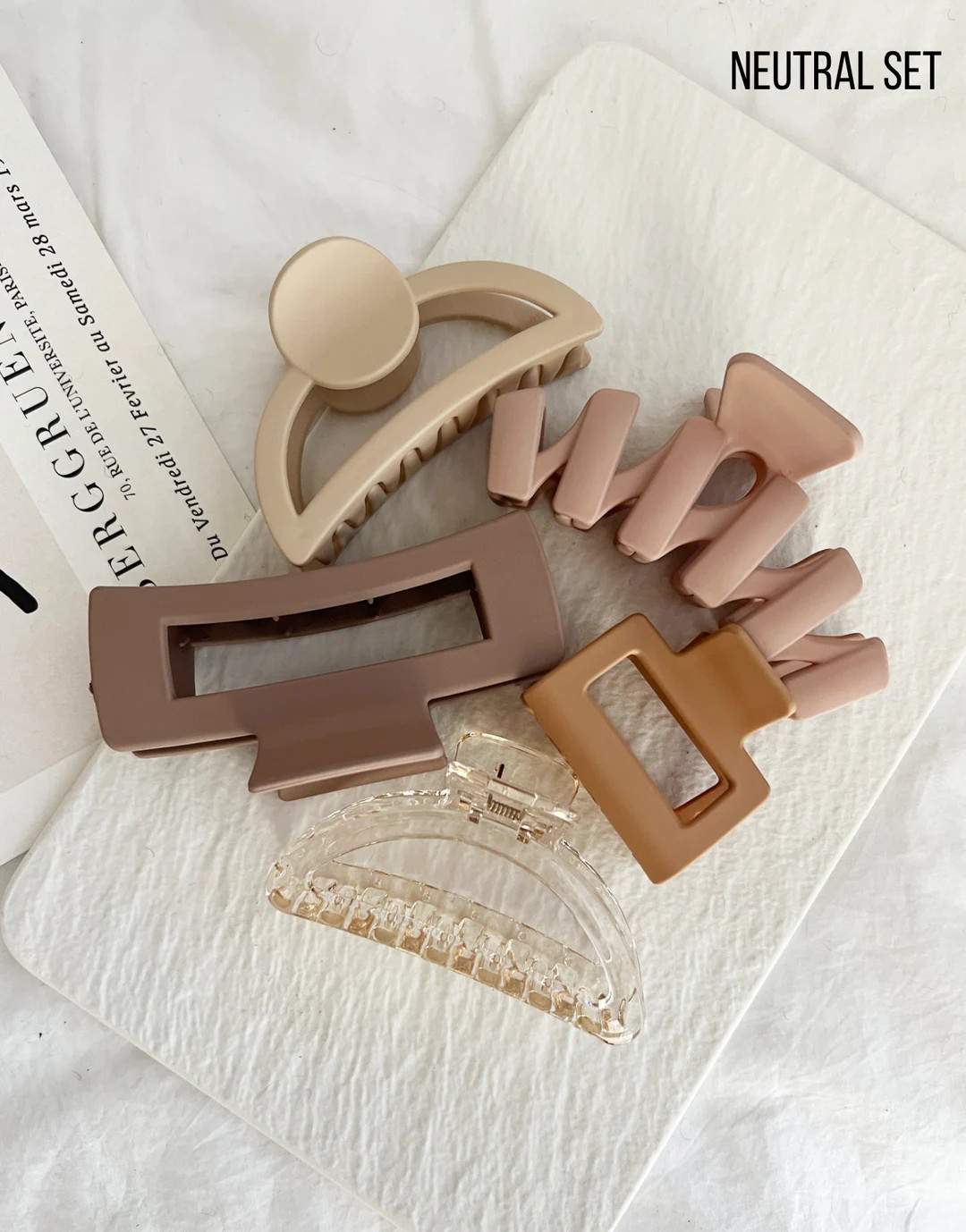 5-PACK Hair Clips Hair Claw Acrylic Hair Clip Hair - Etsy | Etsy (US)