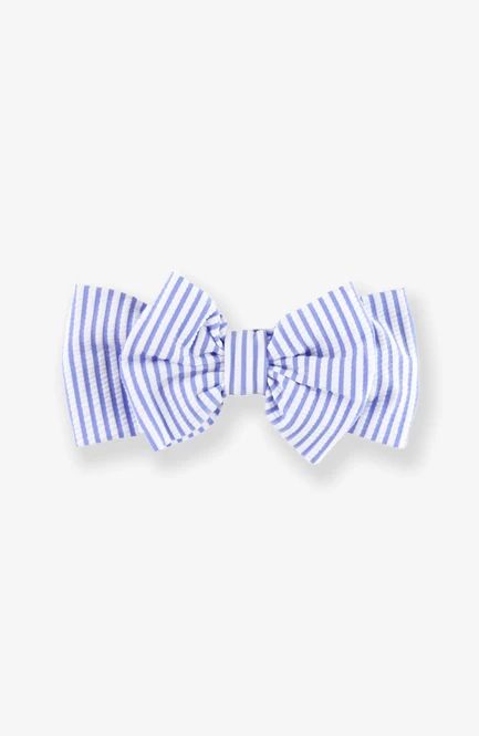Seersucker Swim Bow Headband | RuffleButts / RuggedButts