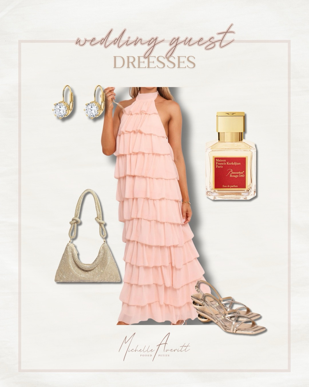 Searching for the perfect wedding guest dress? This look is perfect for any upcoming spring or summer weddings!

The pink dress and gold accessories work well with each other and are perfect to go with a summer tan! 

Wedding guest dresses, summer dress, wedding outfit ideass

#LTKPetite #LTKgrwm #LTKWedding