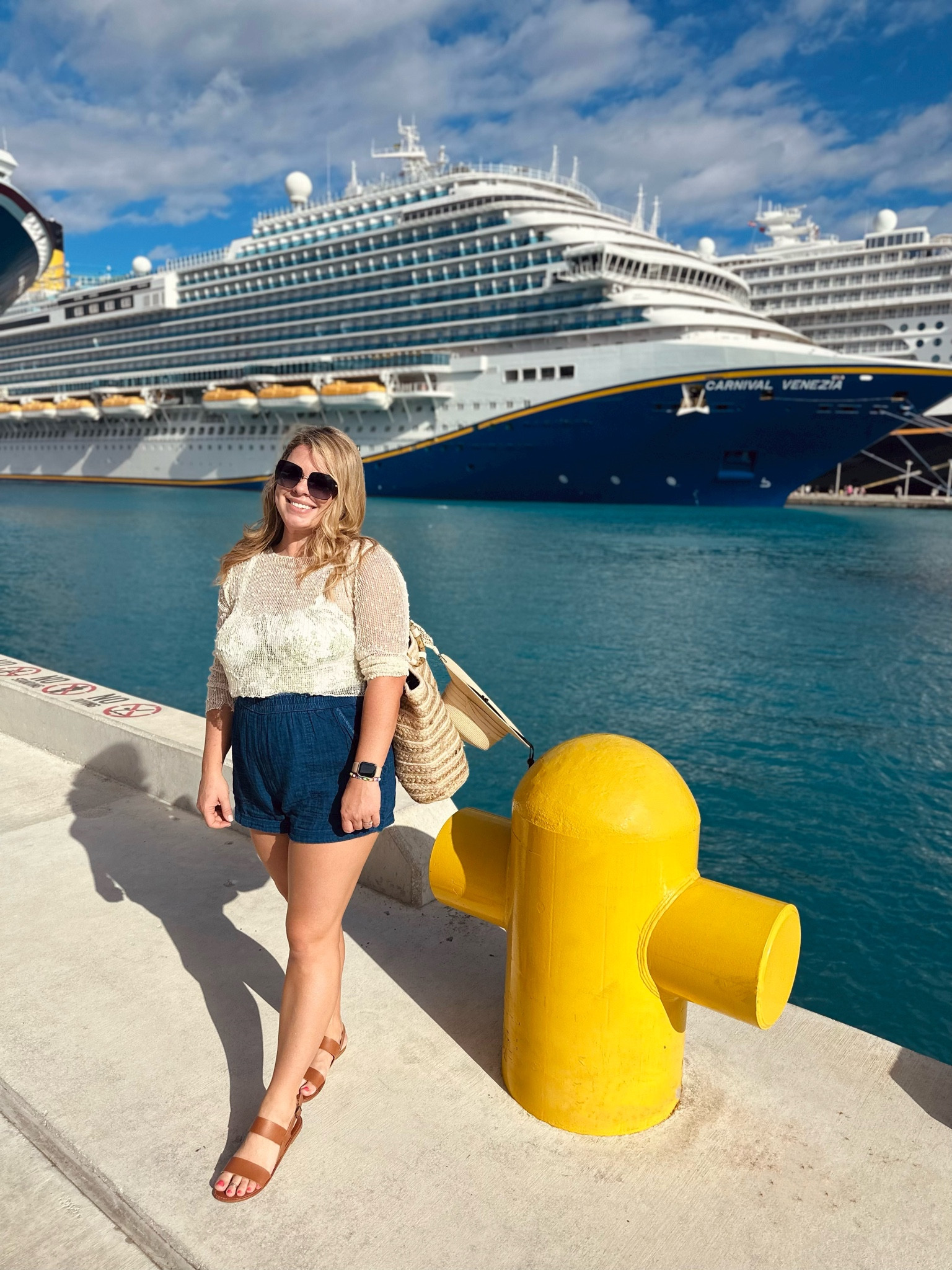 My Bahamas day outfit in port for our snorkeling excursion. A cute mesh top, one piece swim and some high waisted shorts. What’s your favorite port day outfit ?

One piece Swimsuit 
Mesh long sleeve top
High waisted shorts
Port day outfit
Bahamas outfit
Nassau outfit
Cruise outfit
Midsize outfit
Midsize style
Midsize fashion

#LTKmidsize #LTKstyletip #LTKfindsunder50