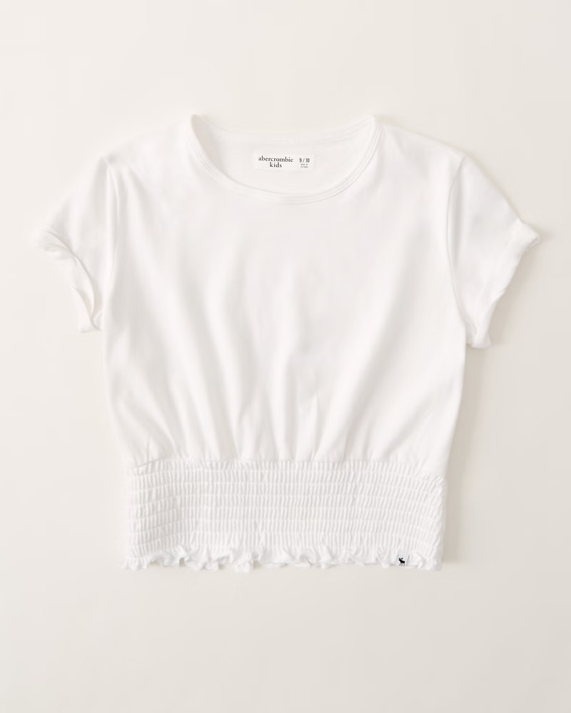 girls smocked waist tee | girls new arrivals | Abercrombie.com | Abercrombie & Fitch (US)