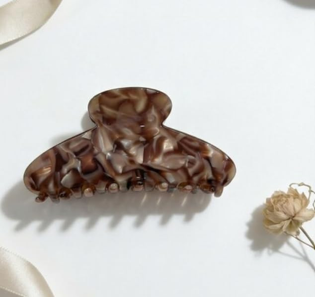 4 Inch Large Cellulose Acetate Hair Claw, Large Elegant Accessory for Thick Hair, Cute Acetate Ha... | Amazon (US)