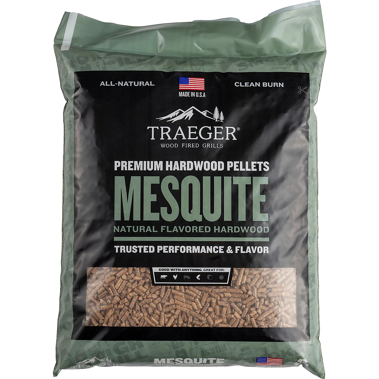 Traeger Mesquite Barbecue 20 lb Wood Pellet Bag | Academy | Academy Sports + Outdoors