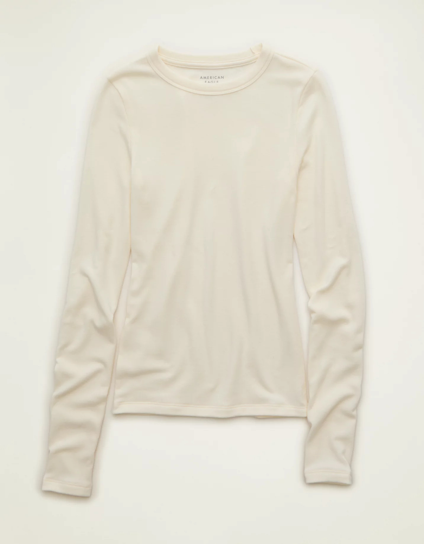 New + Bestseller AE Cozy Crew Neck Long Sleeve T-Shirt Brushed for an extra cozy feel | American Eagle Outfitters (US & CA)