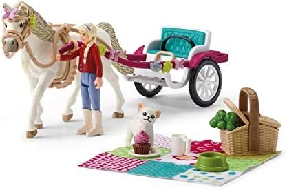 Amazon.com: Schleich Horse Club, Horse Toys for Girls and Boys, Carriage Ride to The Big Horse Sh... | Amazon (US)