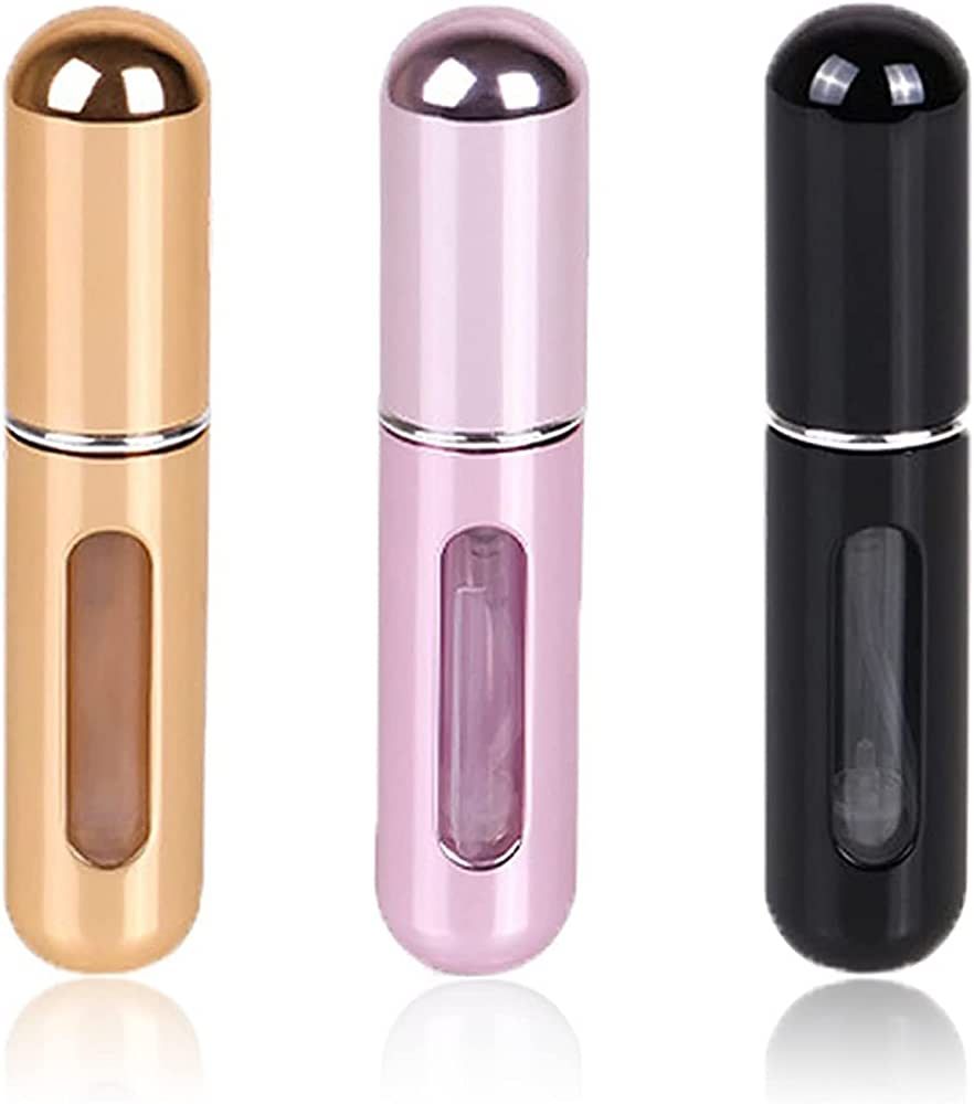 KAYZON Travel Mini Perfume Refillable Atomizer Container, Portable Perfume Scent Pump Case Fragra... | Amazon (US)