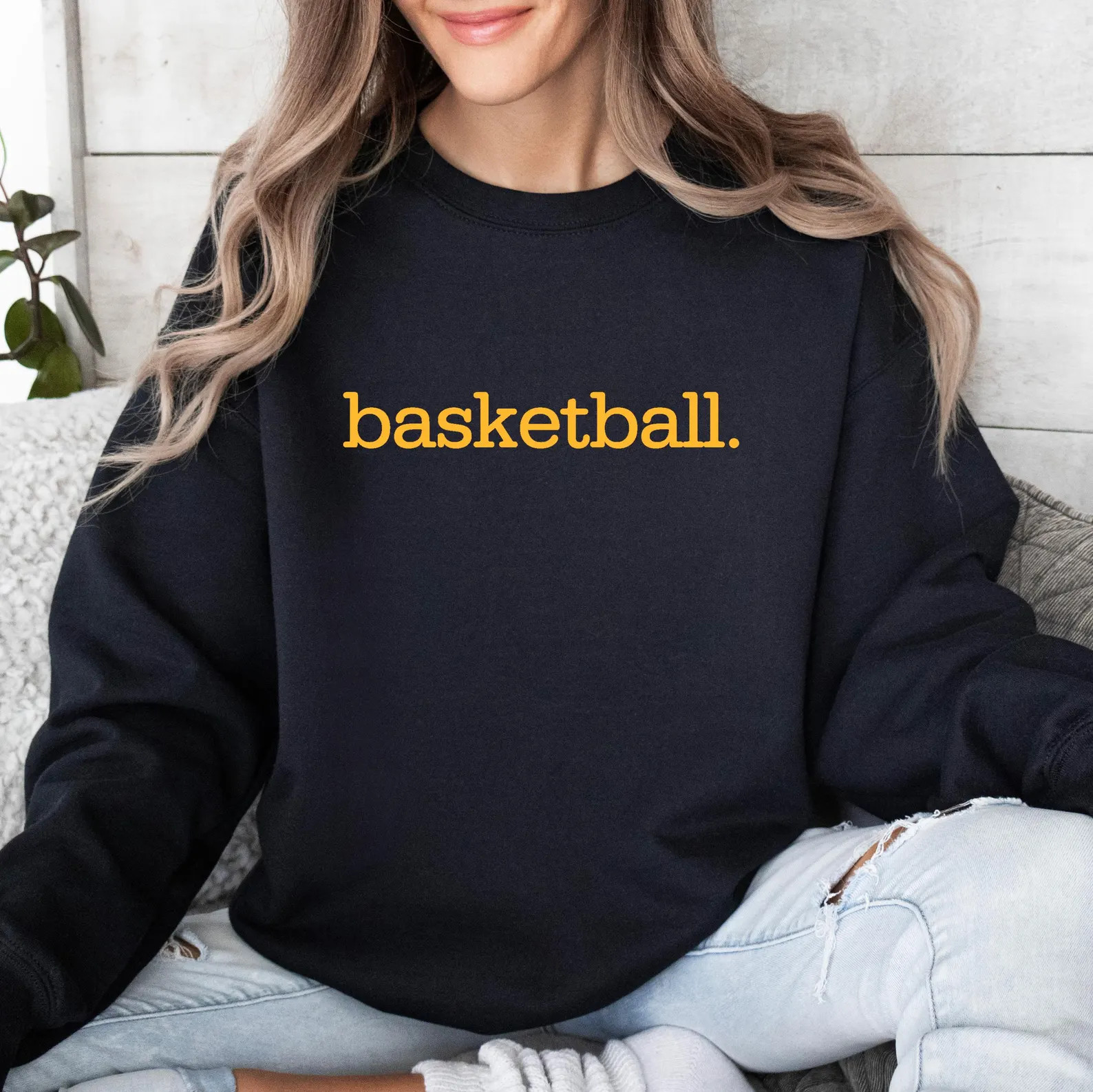Basketball Sweatshirt: Minimalist Gameday Vibes Crewneck, Courtside Matching Unisex Family Shirts | Etsy (Global)