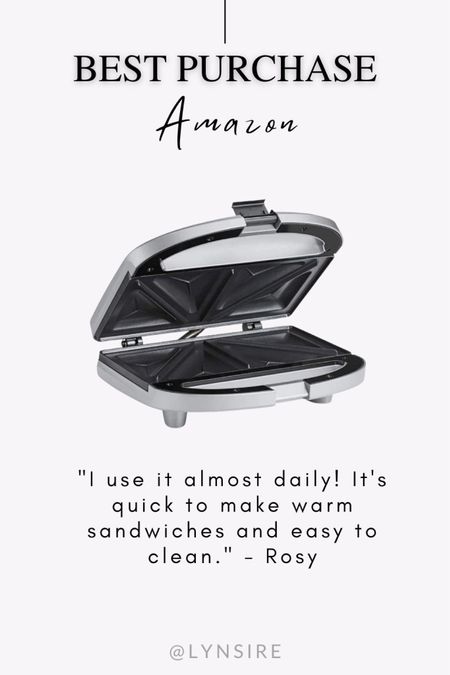 Best Amazon kitchen purchase of this year! A sandwich grill to make warm sandwiches and easy to clean.

#LTKunder50 #LTKhome