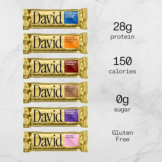David High Protein Bars No Sugar - Sugar Free Protein Bars, Low Carb, Gluten Free - 28g of Protei... | Amazon (US)