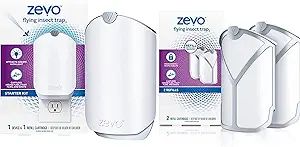 ZEVO Indoor Flying Insect Trap for Fruit Flies, Gnats, and House Flies (1 Plug-in Base + 3 Refill... | Amazon (US)