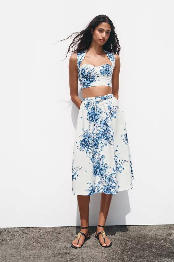 PRINTED MAXI SKIRT | Zara UK