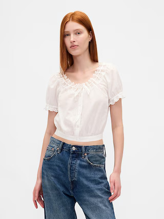 Eyelet Crop Top | Gap (US)