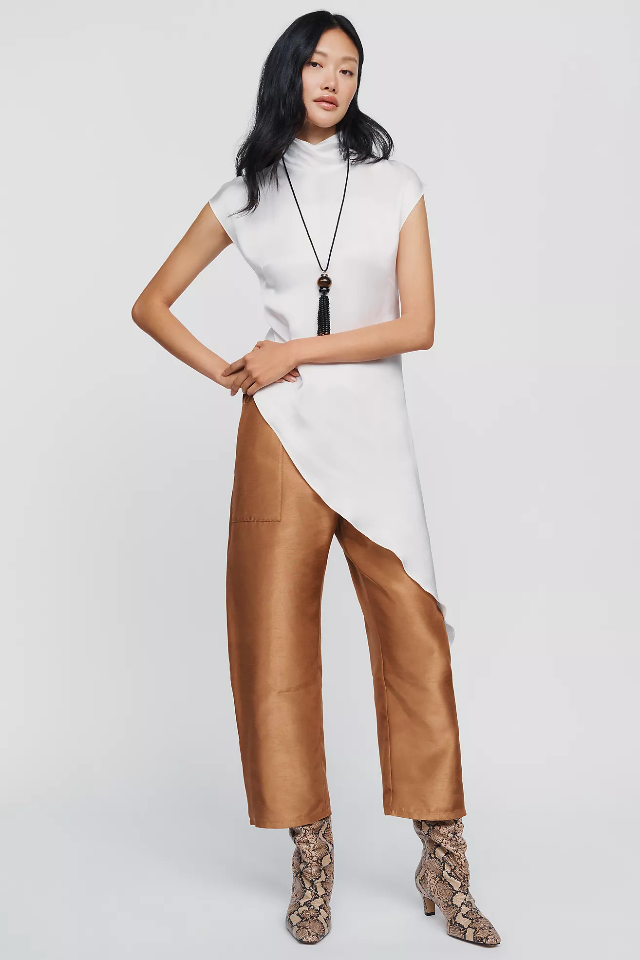 Maeve Marnie Taffeta Tapered Pants | Anthropologie (US)