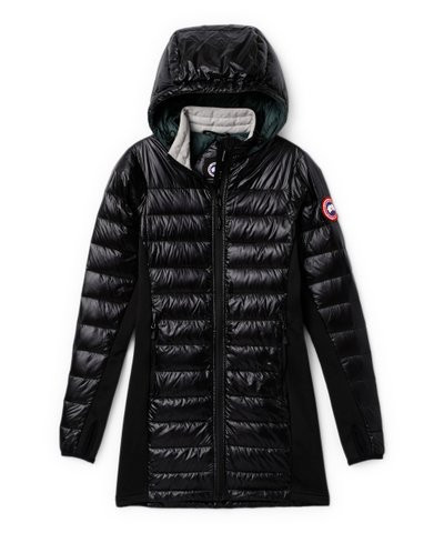 Black & Slate Hybridge Lite Puffer Coat - Women | Zulily