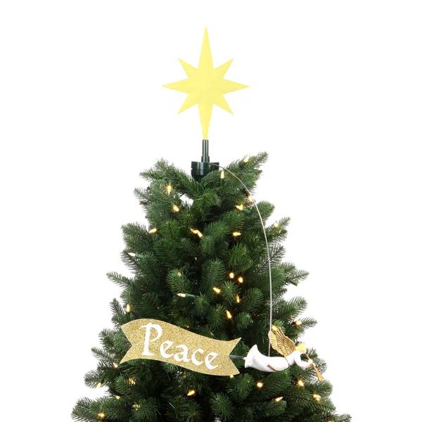 Animated Angel Tree Topper with Banner | Wayfair North America