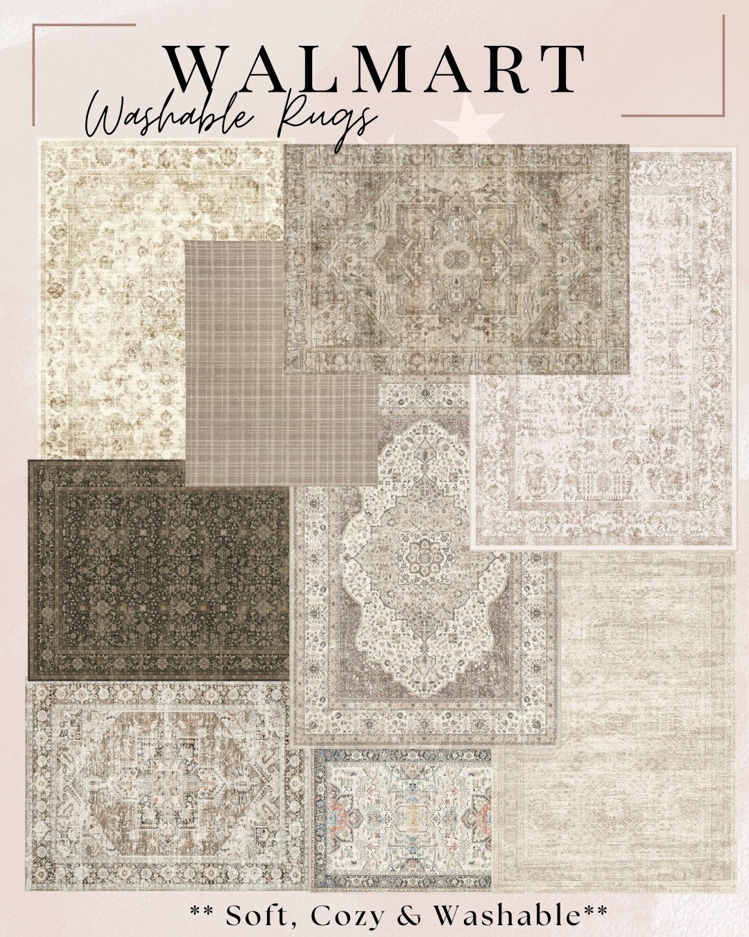 Washable rugs are a must especially with a busy home! 🏠 Walmart has great options that are not only soft, but low pill, gripper backed, and that fit perfect in any space. 🙌🏼

📣They have DEALS going on right now that are too good to pass up!! 📣

So are you READY to update your home? This is a great place to start! With that perfect rug to bring all the colors together, or even know where to start!👏🏼

Some rugs are currently on sale so grab them now! These are my favorite of the bestsellers, and they are selling out quickly! 💨

Great for bedroom, living rooms, dining room, entry🚪, hallway, or kitchen! 

The neutral tones are so beautiful🤎

Perfect reset for the holidays adding a pop of color to any space! ♥️

#LTKHome #LTKSaleAlert #LTKFindsUnder100