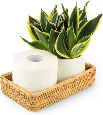 Rattan Toilet Tank Basket Woven Guest Towel Holder for Serving Organizing Bread | eBay US